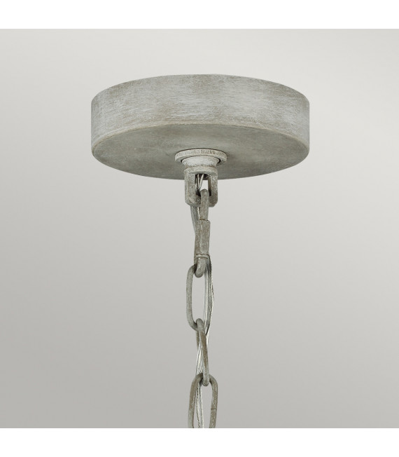 Kronleuchter ohne Lampenschirme Maryville Wood, Stahl Grau gewaschen 3 Glühbirnen 49,8cm
