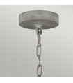 Chandelier sans abats jours Maryville Bois,acier Gris lavé 9 ampoules 83,8cm