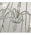 Chandelier sans abats jours Maryville Bois,acier Gris lavé 9 ampoules 83,8cm