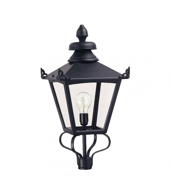 Poste de jardín negro Grampian 1 bombilla 66cm