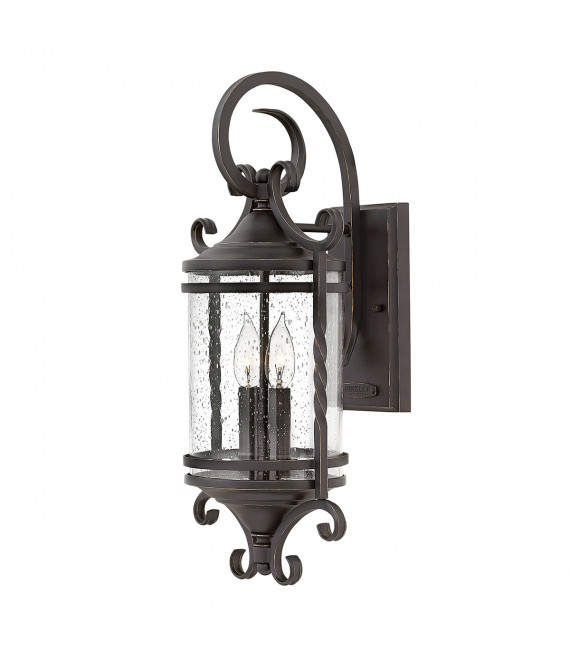 Casa Gartenlaterne Klarglas, Aluminium gealtert schwarz 2 flammig 54,1cm