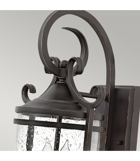 Casa Gartenlaterne Klarglas, Aluminium gealtert schwarz 2 flammig 54,1cm