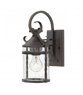 Farol de jardín Casa Vidrio transparente, aluminio Negro envejecido 1 bombilla 33cm