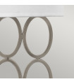 Lamp with lampshade Jules Lin white, brushed nickel steel 2 bulbs 51.5cm