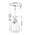 Plantation pendant lamp Solid brass, Clear Burnt brass 1 bulb 20.6cm