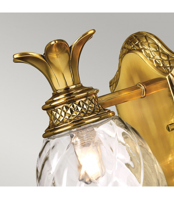 Applique de salle de bains Plantation Transparent,laiton massif Laiton brûlé 1 ampoule 21,9cm