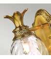 Applique de salle de bains Plantation Transparent,laiton massif Laiton brûlé 1 ampoule 21,9cm