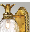 Applique de salle de bains Plantation Transparent,laiton massif Laiton brûlé 1 ampoule 21,9cm