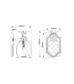 Applique de salle de bains Plantation Transparent,laiton massif Laiton brûlé 1 ampoule 21,9cm