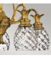 Plantation pendant lamp Solid brass, Transparent Burnt brass 5 bulbs 62.2cm