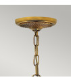 Suspension Plantation Laiton massif,Transparent Laiton brûlé 5 ampoules 62,2cm