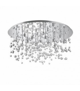 Deckenleuchte Design Neve Chrom 15 Glühbirnen 31,5cm