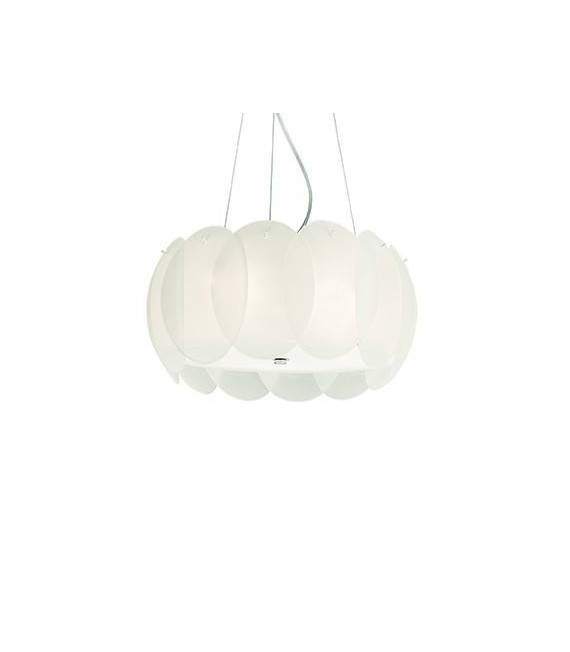 Ciondolo Ovalino bianco 5 lampadine 11cm