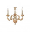 Applique murale Giglio Métal,résine Or blanc 2 ampoules 41cm