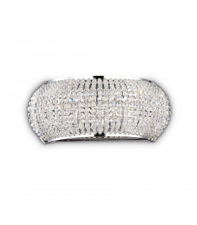 Design-Wandleuchte Pasha Metal Chrome 3-flammig 12cm