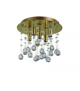 Lámpara colgante Moonlight Gold 5 bombillas 20cm