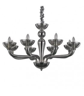 Candelabra without lampshades Casanova Smoked Glass 8 bulbs 70cm