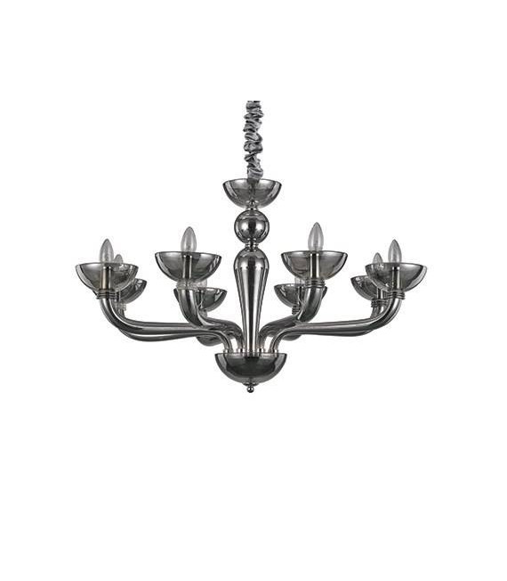 Kandelaber ohne Lampenschirme Casanova Rauchglas 8 Glühbirnen 70cm