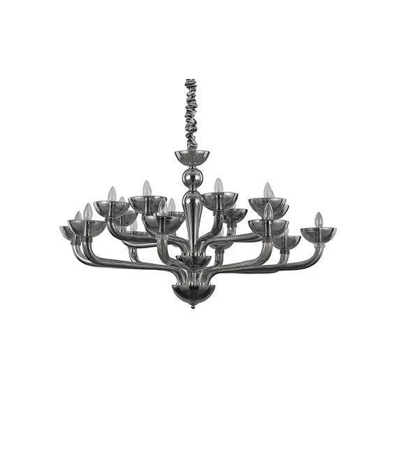 Kerzenleuchter ohne Lampenschirm Casanova Rauchglas 16 Glühbirnen 65cm