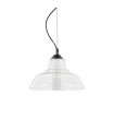 Bistro Black Glass Pendant 1 bulb 30cm