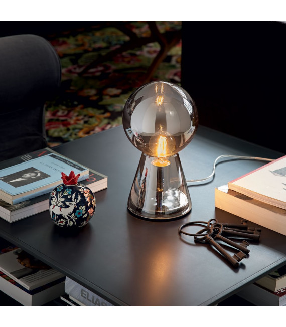 Birillo Tischlampe Rauchgrau 1 Birne 30cm