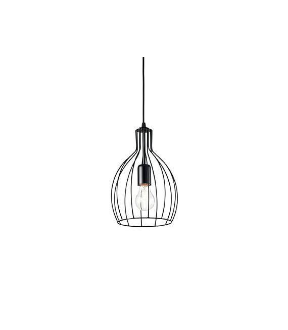 Lámpara Colgante Ampolla Metal Negro 1 bombilla 45cm