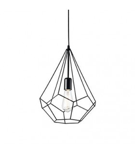 Ampolla Black Metal Pendant 1 bulb 60cm