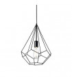 Suspension Ampolla Métal Noir 1 ampoule 60cm