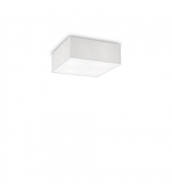 Deckenleuchte Ritz Weißer Stoff 4 Glühbirnen 15cm