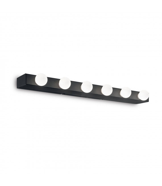 Aplique de pared Prive Metal Negro 6 bombillas 4cm