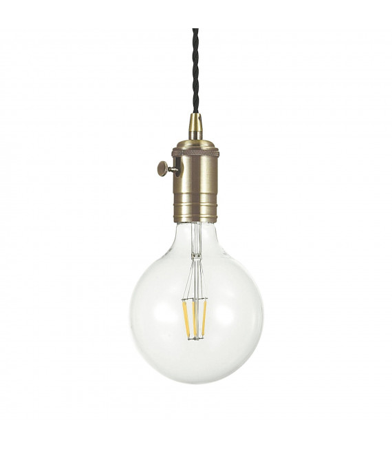 Doc Metal Plomo Colgante 1 bombilla 18cm