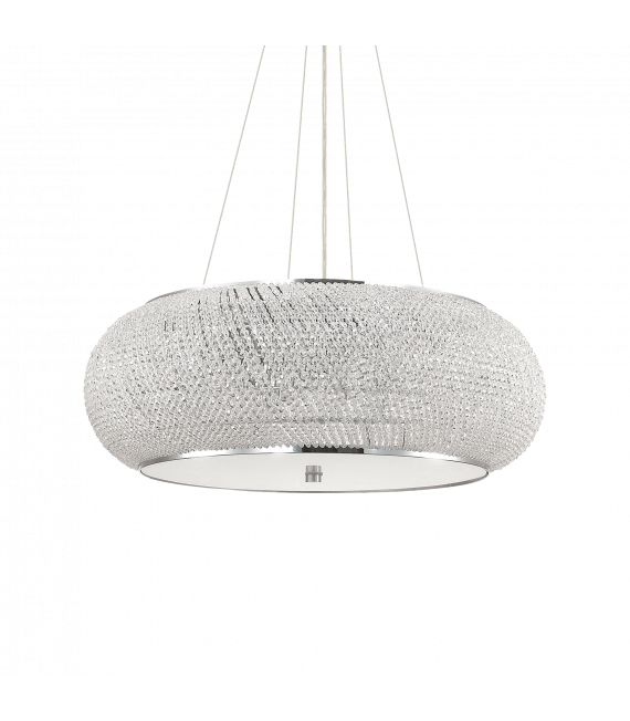 Lampada a sospensione Pasha 14 lampadine Vetro, cristallo, metallo Oro