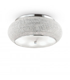 Plafón Diseño Pasha Metal Cromo 14 bombillas 28cm