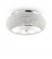 Plafonnier Design Pasha Métal Chrome 14 ampoules 28cm