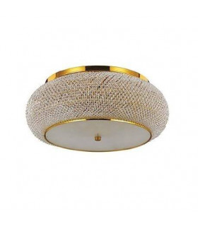 Plafonnier Design Pasha Métal Or 14 ampoules 28cm