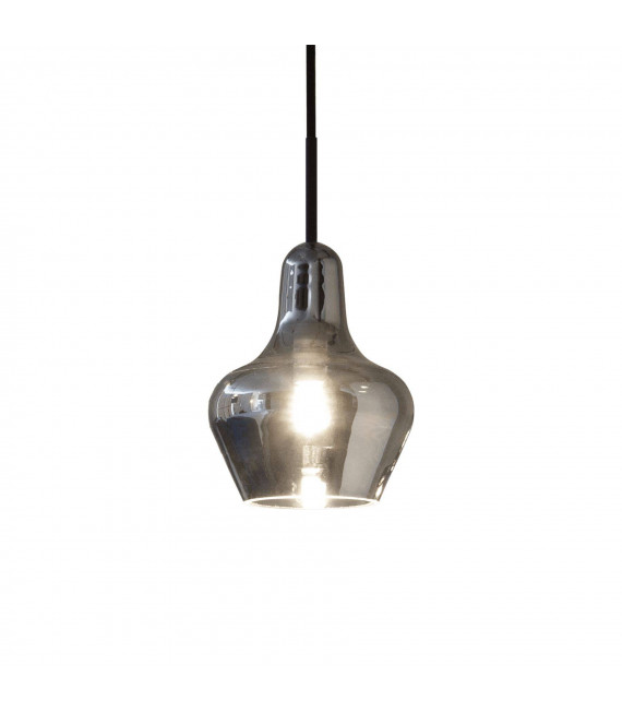 Suspension Lido Verre Fumé 1 ampoule 29cm