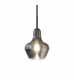 Suspension Lido Verre Fumé 1 ampoule 29cm