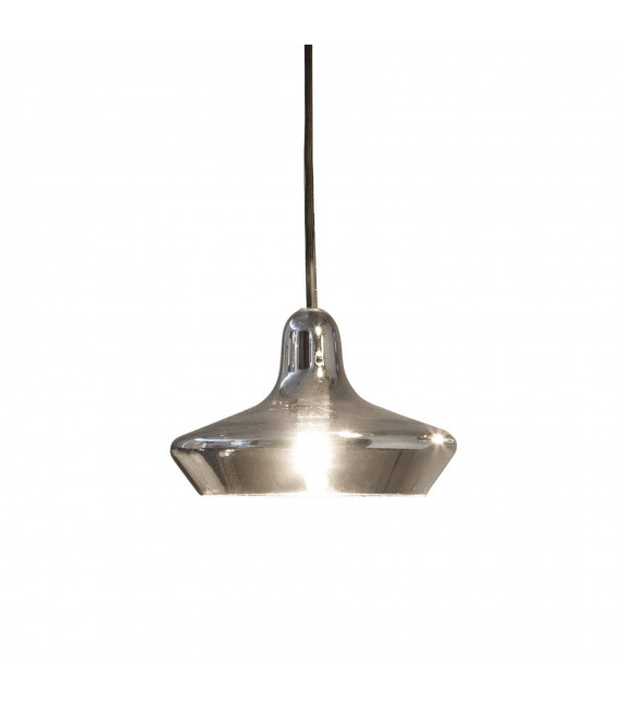 Suspension Lido Verre Fumé 1 ampoule 24cm