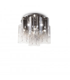 Design Compo Rauchmetall-Deckenleuchte 6-flammig 35cm