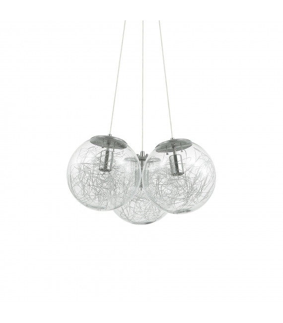 Mapa Nickel metal pendant light 3 bulbs 39cm