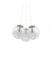 Suspension Mapa Métal Nickel 3 ampoules 39cm