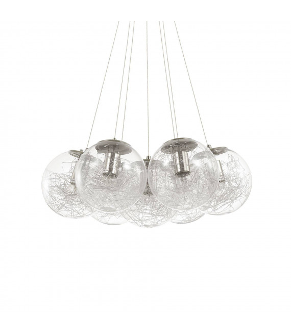 Lampada a sospensione Mapa Metallo Nichel 7 lampadine 34cm