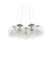 Suspension Mapa Métal Nickel 7 ampoules 34cm