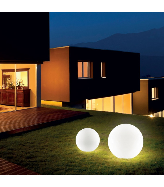 Lampada da giardino portatile Sole Plastica bianca 1 lampadina 30cm