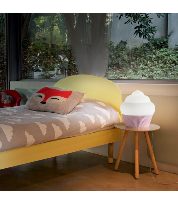 Lampe de table Cupcake Métal Rose 1 ampoule 33cm