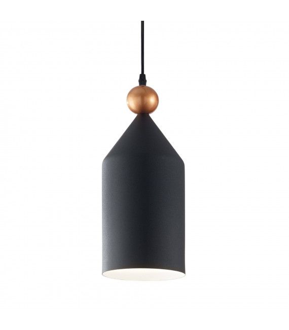 Triad Pendelleuchte aus schwarzem Metall 1 Birne 52cm