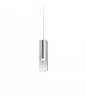 Lámpara colgante de diseño Look Metal Shadow Chrome 1 bombilla 56cm