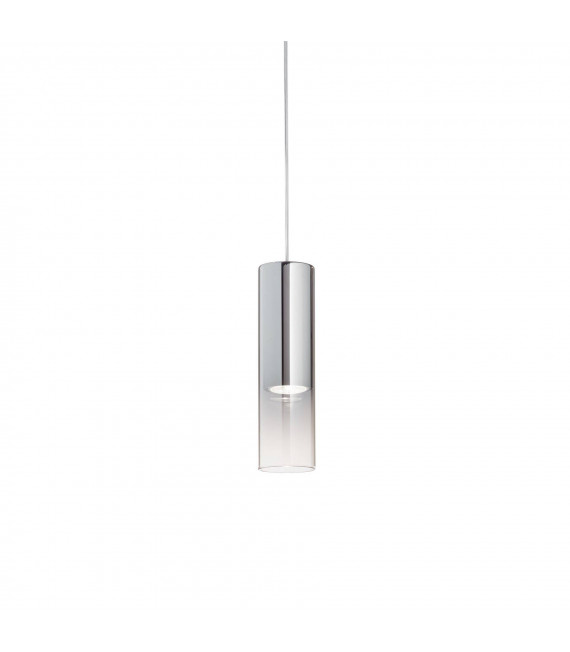 Designer pendant lamp Look Metal Shadow Chrome 1 bulb 56cm