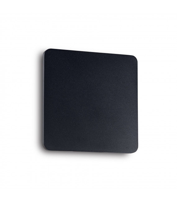 Aplique de pared Cover Aluminio Negro 1 bombilla 20cm