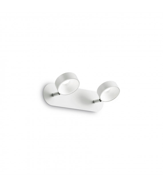 Aplique con luz de lectura Oby Metal blanco 2 bombillas 8cm